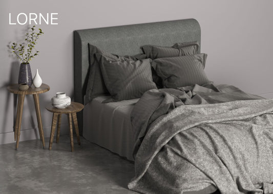 Lorne complete upholstered bed available in all sizes