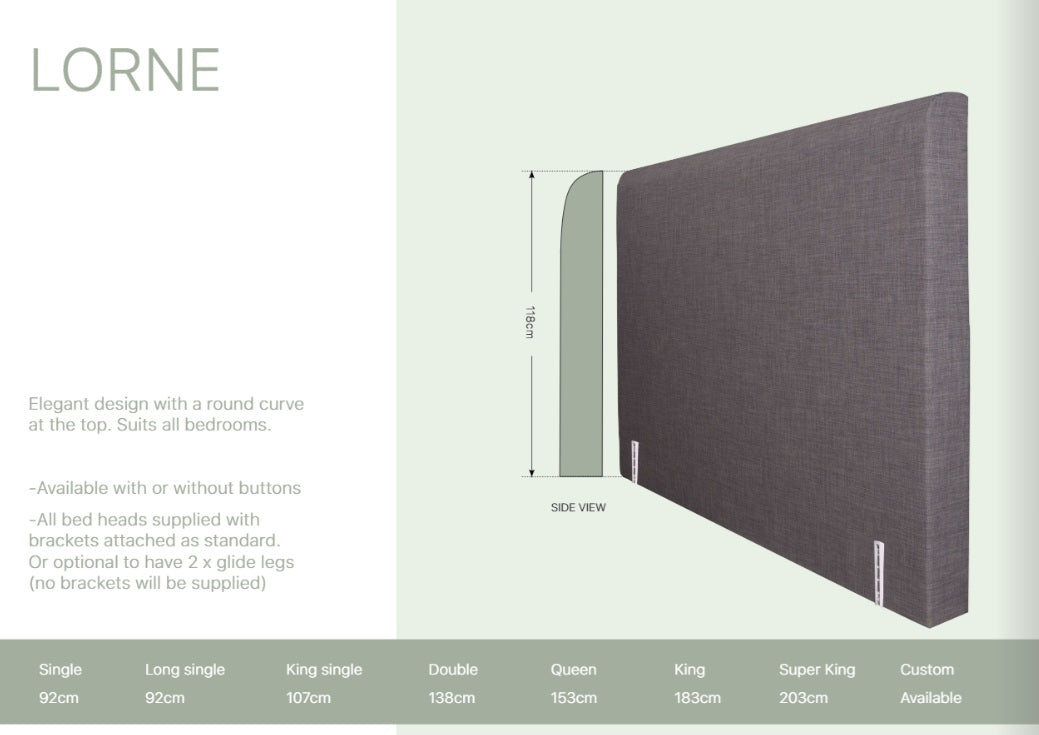 Lorne upholstered King bed head