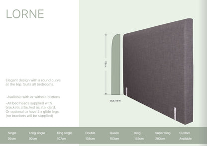 Lorne upholstered King bed head